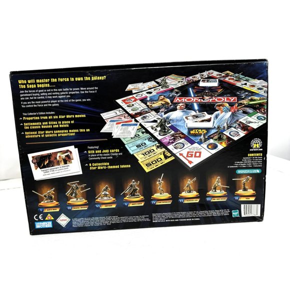 Monopoly Star Wars Saga Edition Board Game Complete Set Collectible 2005 - Picture 14 of 14